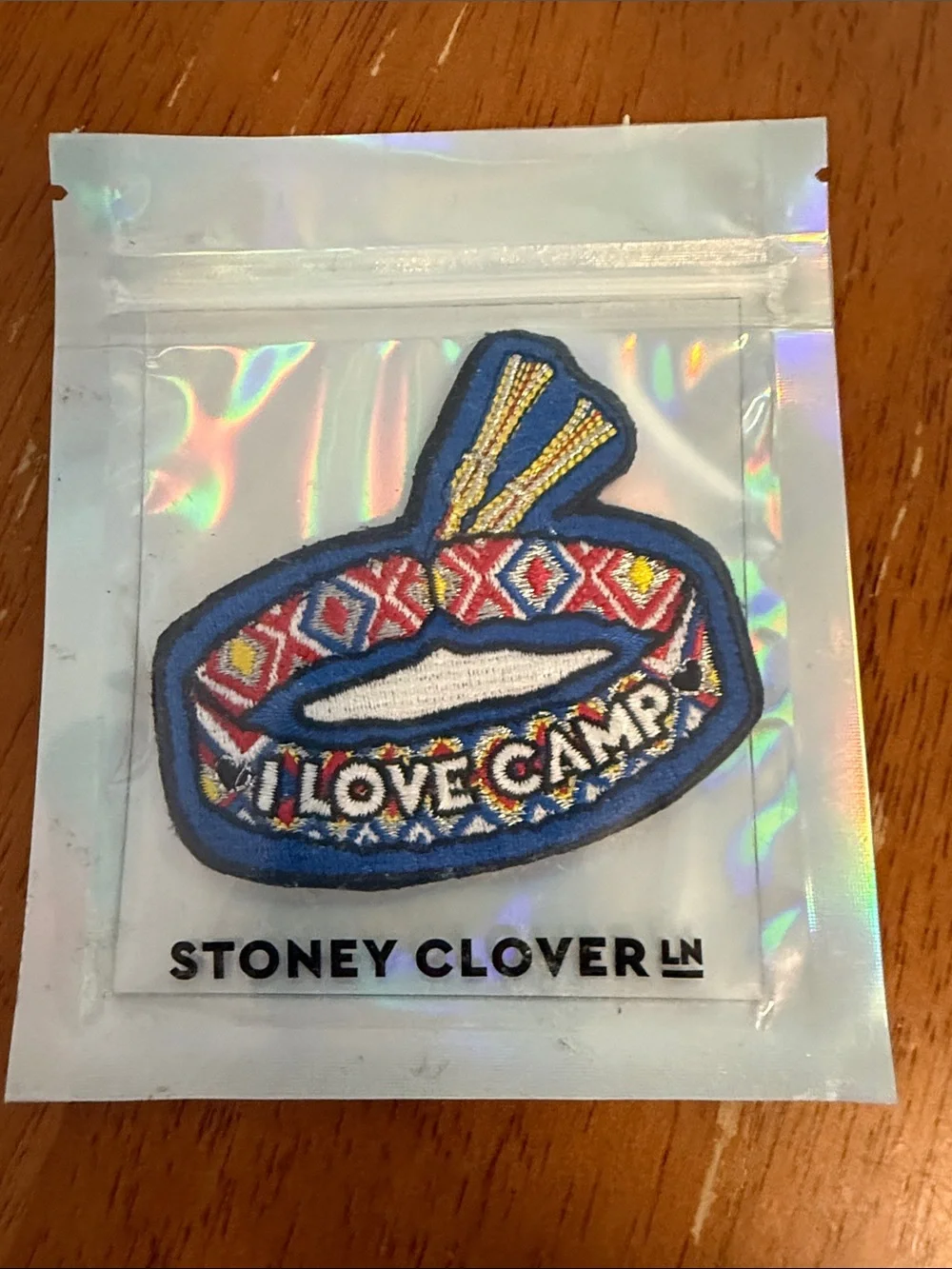 Stoney Clover Lane 5-piece Patche 'I Love Camp' Colorful Camp Patch - Blue Multi